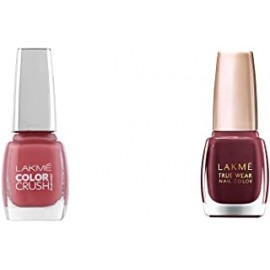 Lakme True Wear Color Crush Nail Color, Pinks 19, 9 ml and Lakme True Wear Nail Color, Reds & Maroons 401, 9 ml