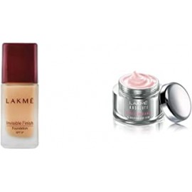 Lakme © Invisible Finish SPF 8 Foundation, Shade 01, 25ml And Lakme © Absolute Perfect Radiance Skin lightening/Brightening Night Crème 50 g