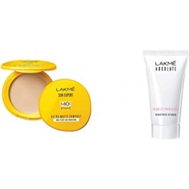 Lakme Sun Expert Ultra Matte SPF 40 PA+++ Compact, 7g And Lakme Absolute Perfect Radiance Skin Lightening Facewash, 50g