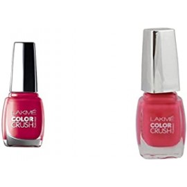 Lakme True Wear Color Crush Nail Color, Red 24, 9ml & Lakme True Wear Color Crush Nail Color, Pinks 18, 9ml