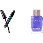 Lakmé Eyeconic Lash Curling Mascara, Black, 9ml And Lakmé Nail Color Remover, 27ml