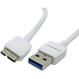 Samsung 5-Foot Micro USB 3.0 Charging Data Cable for Samsung Galaxy S5 and Note 3 N9000 - Non-Retail Packaging - White