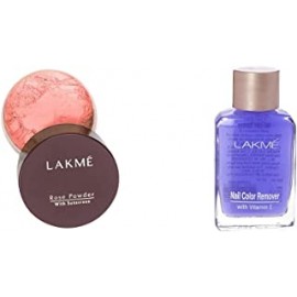 Lakme © Rose Face Powder, Warm Pink, 40g and Nail Color Remover, 27ml