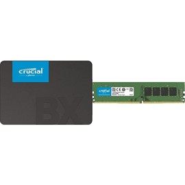 Crucial BX500 1TB 3D NAND SATA 6.35 cm (2.5-Inch) Internal SSD - CT1000BX500SSD1 & RAM 4GB DDR4 2666 MHz CL19 Desktop Memory CT4G4DFS8266