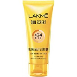 LAKMÉ Sun Expert SPF 24 PA++ Ultra Matte Sunscreen Lotion 50 ml, Daily Light Sun Protect Cream for Face, Sun Block for All Skin Types, Men & Women