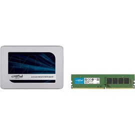 Crucial MX500 1TB SATA 6.35 cm (2.5-inch) 7mm Internal SSD (CT1000MX500SSD1) & RAM 16GB DDR4 3200 MHz CL22 Desktop Memory CT16G4DFRA32A