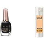 Lakmé Insta Eye Liner, Black, 9ml And Lakmé Peach Milk Spf 24 Pa Sunscreen Moisturiser, 120 ml