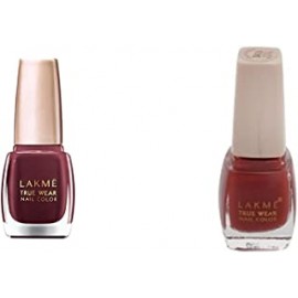 Lakme True Wear Nail Color, Reds and Maroons 401, 9 ml & Lakme True Wear Nail Color, Shade D416, 9 ml