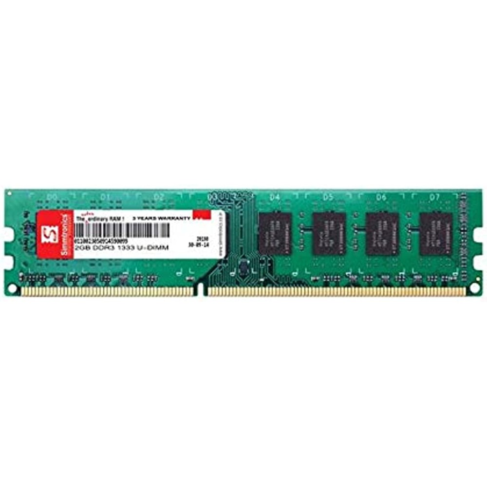 Simmtronics 2GB DDR3 Ram for Desktop 1333 Mhz (Pack of 2)
