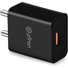 pTron Volta 12W USB Charger, Fast Charging, Made in India, BIS Certified Single Port USB Wall Adapter Without Cable for All iOS & Android Devices (Black)