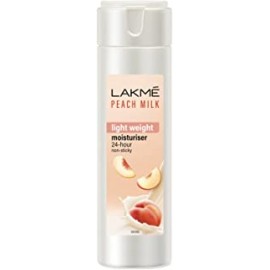 Lakme Peach Milk Face Moisturizer 120 ml, Daily Lightweight Lotion with Vitamin C & Vitamin E for Soft Glowing Skin - Non Oily 12h Moisture for Women