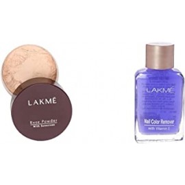 Lakmé Rose Face Powder, Soft Pink, 40g And Lakmé Nail Color Remover, 27ml