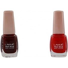 Lakmé True Wear Nail Color, Reds & Maroons 403, 9 ml and Lakmé True Wear Nail Color, Reds & Maroons 404, 9 ml