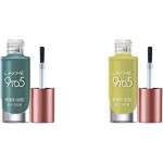 Lakme 9 to 5 Primer + Gloss Nail Colour, Teal Deal, 6 ml and Lakme 9 to 5 Primer + Gloss Nail Colour, Lime Treat, 6 ml