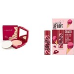 LAKMÉ Face It Compact, Pearl, 9 g & Lakmé Lip Love Gelato Chapstick, Moisturizing Tinted Lip Balm With Spf 15, Crème Finish, 4.5g - Berry Mint