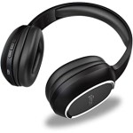 PTron Studio Over-Ear Bluetooth 5.0 Wireless Headphones with Mic, Hi-Fi Sound with Deep Bass, 12Hrs Playback, Lightweight Wireless Headset, Soft Cushions Earpads, Fast Charging & Aux Port - (Black)