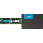 Crucial RAM 16GB DDR4 2666 MHz CL19 Laptop Memory CT16G4SFRA266 & BX500 480GB 3D NAND SATA 6.35 cm (2.5-inch) SSD (CT480BX500SSD1)