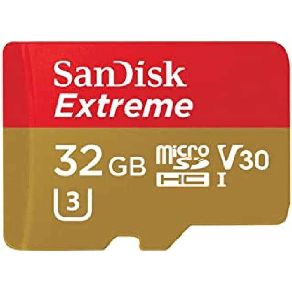 SanDisk Extreme 32Gb microSDHC UHS-I Card with Adapter (SDSQXVF-032G-GN6MA)