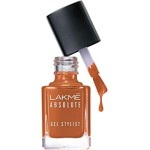 Lakmé Absolute Gel Stylist Nail Color, Silk Caramel, 15ml
