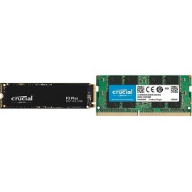 Crucial P3 Plus 1TB PCIe 4.0 3D NAND NVMe M.2 SSD, up to 5000MB/s - CT1000P3PSSD8 & RAM 8GB DDR4 3200MHz CL22 (or 2933MHz or 2666MHz) Laptop Memory CT8G4SFRA32A