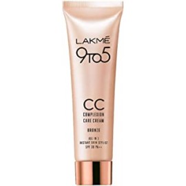 Lakmé 100% Original 9to5 CC Complexon Care Face Cream For Wheatish Skin Tone-Pack of 2 Foundation (Bronze, 60 g)