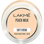Lakme Peach Milk Soft Crème Light Moisturizer for Face 250 g, Daily Lightweight Face Lotion with Vitamin E for Soft Skin- Non Sticky 24h Moisture