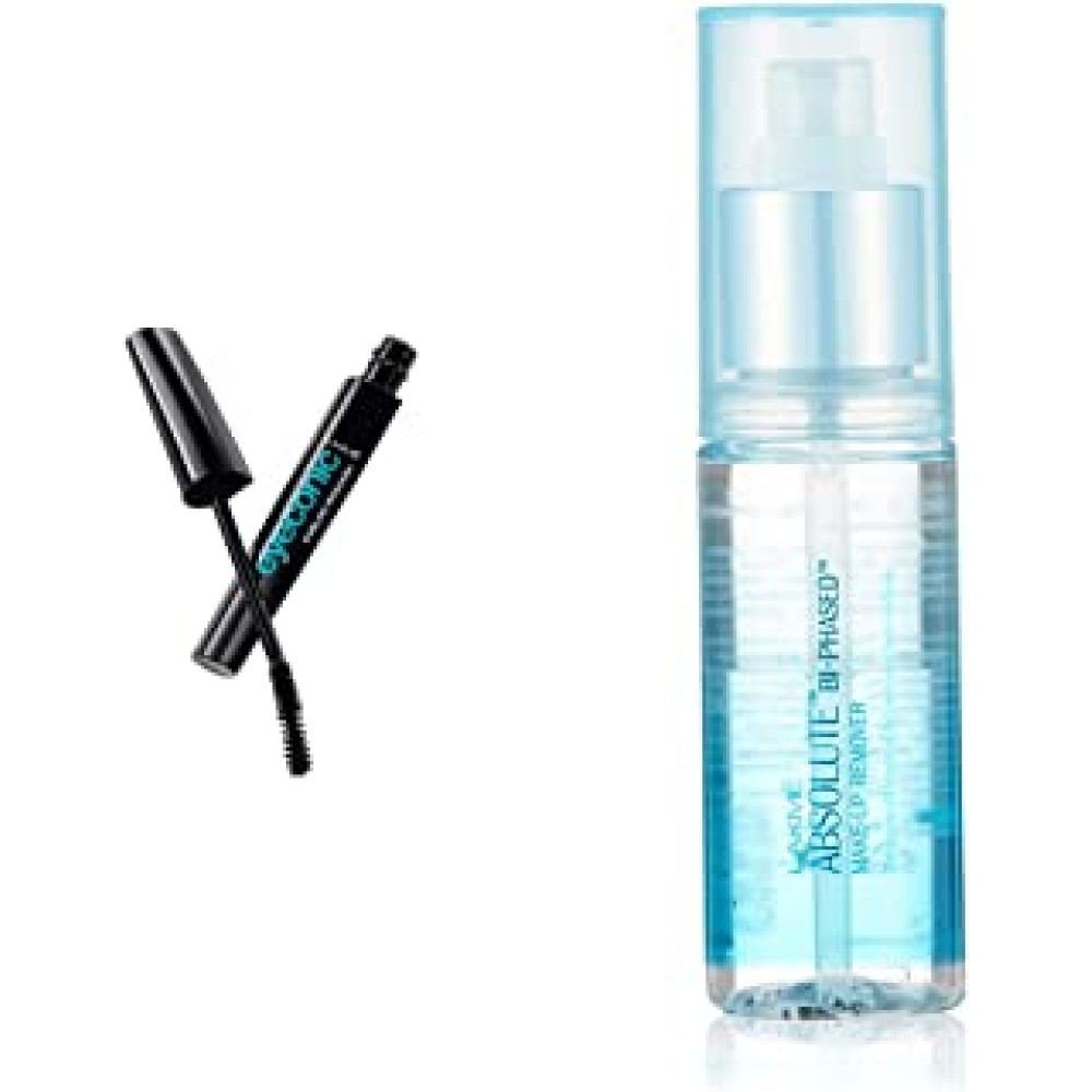 Lakme Eyeconic Lash Curling Mascara, Black, 9ml and Lakme Absolute Bi Phased Makeup Remover, 60ml