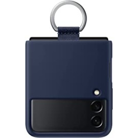Samsung Galaxy Z Flip3 Silicone Cover with Ring - Official Samsung Case - Navy
