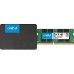 Crucial BX500 480GB 3D NAND SATA 6.35 cm (2.5-inch) SSD (CT480BX500SSD1) & RAM 8GB DDR4 3200MHz CL22 (or 2933MHz or 2666MHz) Laptop Memory CT8G4SFRA32A