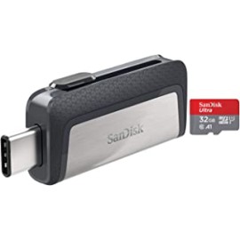 SanDisk Ultra 64 GB USB Pen Drives (SDDDC2-064G-I35, Black, Silver) & Ultra microSD UHS-I Card 32GB, 120MB/s R