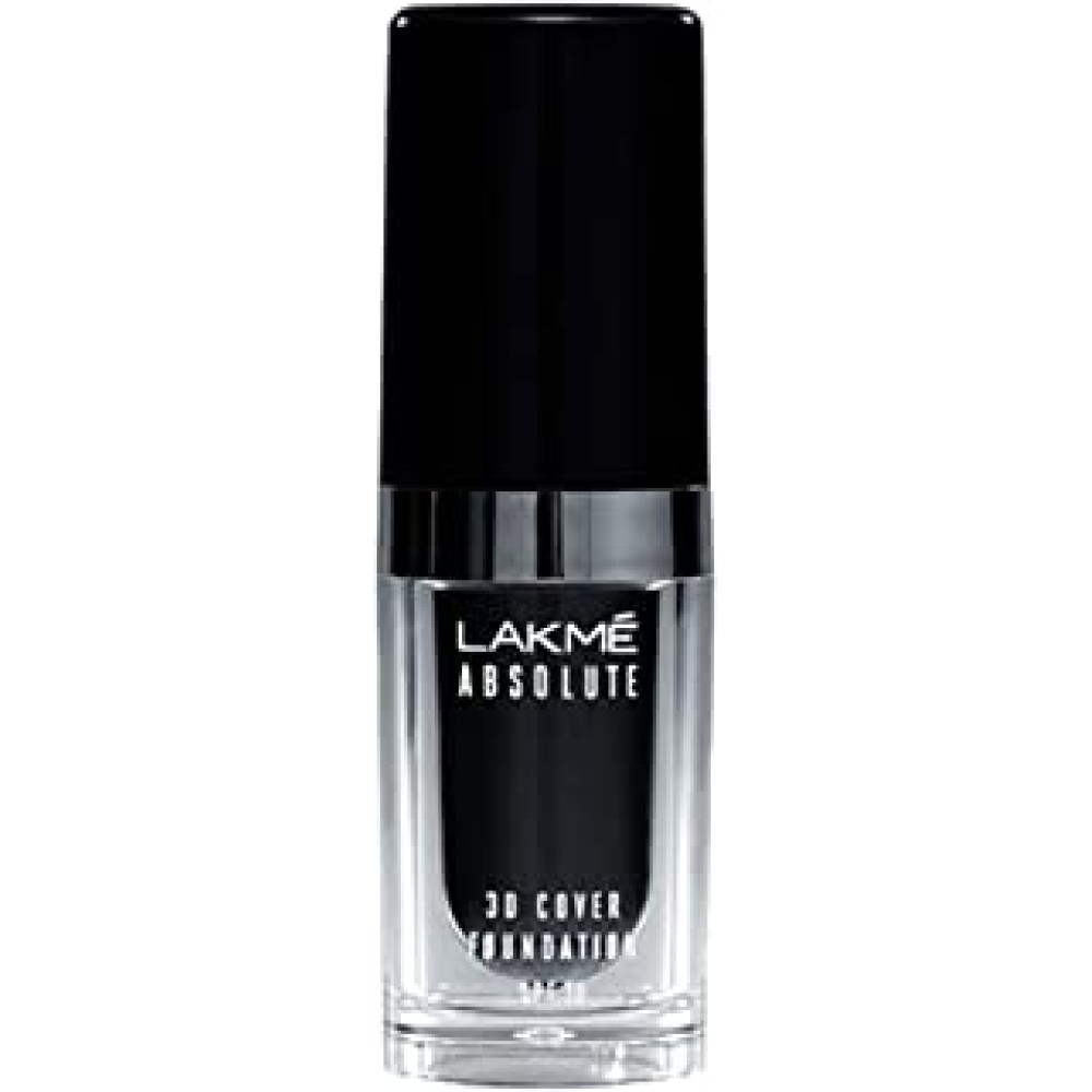 Lakmé Absolute 3D Cover Foundation, Cool Ivory, 15 ml