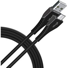 pTron Solero M241 2.4A Micro USB Data & Charging Cable, Made in India, 480Mbps Data Sync, Durable 1-Meter Long USB Cable for Micro USB Devices - (Black)