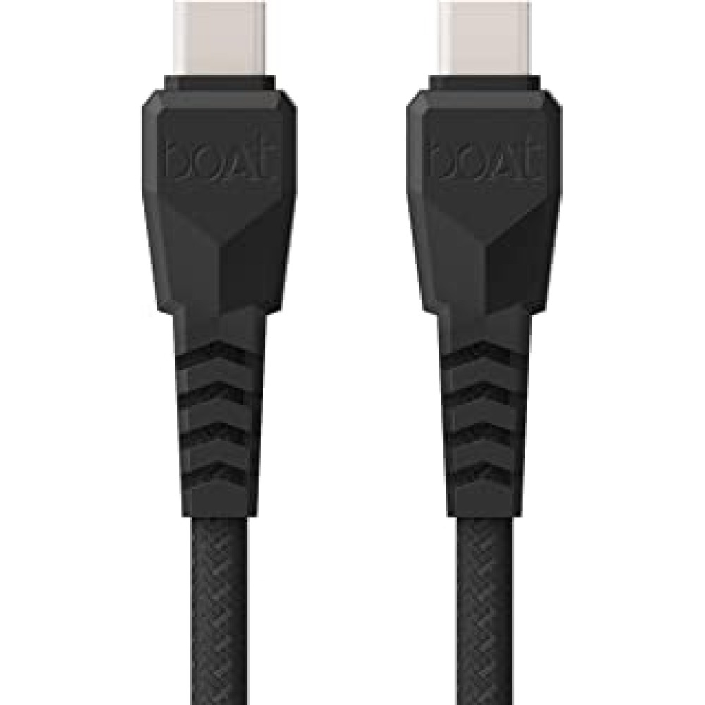 boAt Type C C400 Tangle-Free, Sturdy Braided Cable with 5A Fast Charging & 480mbps Power Delivery