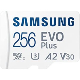 Samsung Evo Plus microSD SDXC U3 Class 10 A2 Memory Card 130MB/S w/Adapter 2021 (256GB)