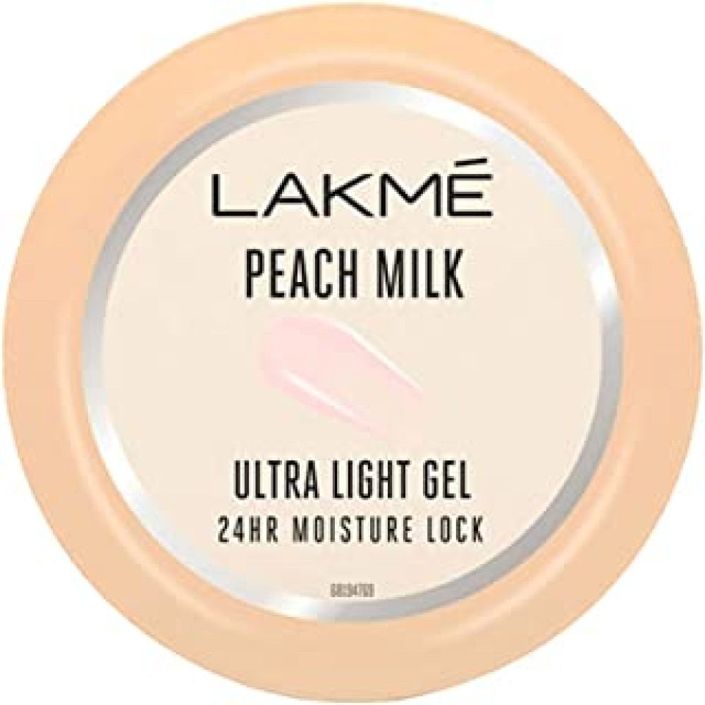 Lakme Peach Milk Ultra Light Gel,ultra light Weight with Peach Milk & Vit E, 24hr moisture lock,65 g
