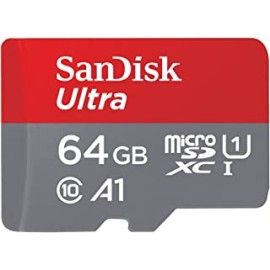 SanDisk 64GB Ultra microSDXC UHS-I Memory Card with Adapter - Up to 140MB/s, C10, U1, Full HD, A1, MicroSD Card - SDSQUAB-064G-GN6MA