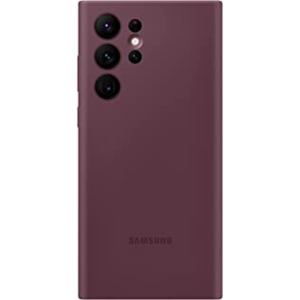 Samsung Electronics Silicone Protective Soft, Sleek Protection, Slim Design, Matte Finish, US Version, Burgundy Cover For Galaxy S22 Ultra (EF-PS908TEEGUS)