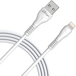 pTron Solero i241 2.4A Lighting to USB Fast Charging Data & Sync USB Cable Compatible for iPhone/iPad, Made in India Durable & Tangle-Free & 1 Meter/3Ft Length (White)