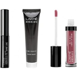 Lakme Absolute Set of Eyeliner, Primer & Lipstick