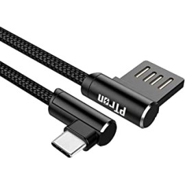 pTron Solero Type-C Fast Charging 1.2m Long Nylon Braided Strong USB Cable - (Black)