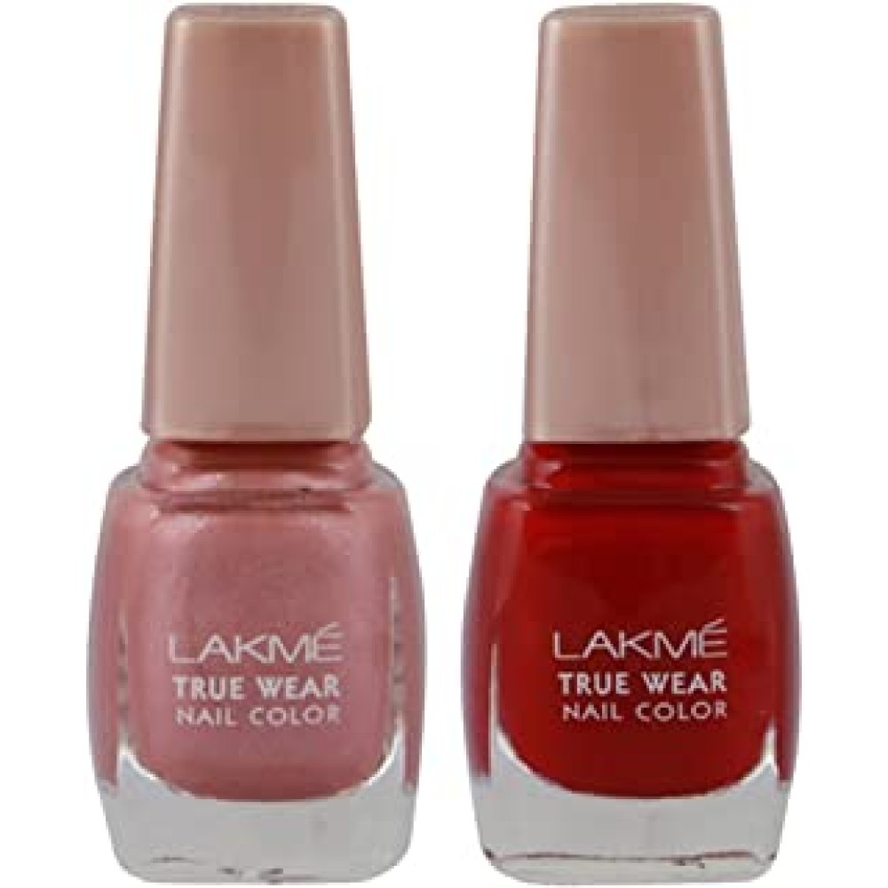 Lakmé True Wear Nail Color, Shade D415, 9 ml and Lakmé True Wear Nail Color, Pinks N238, 9ml