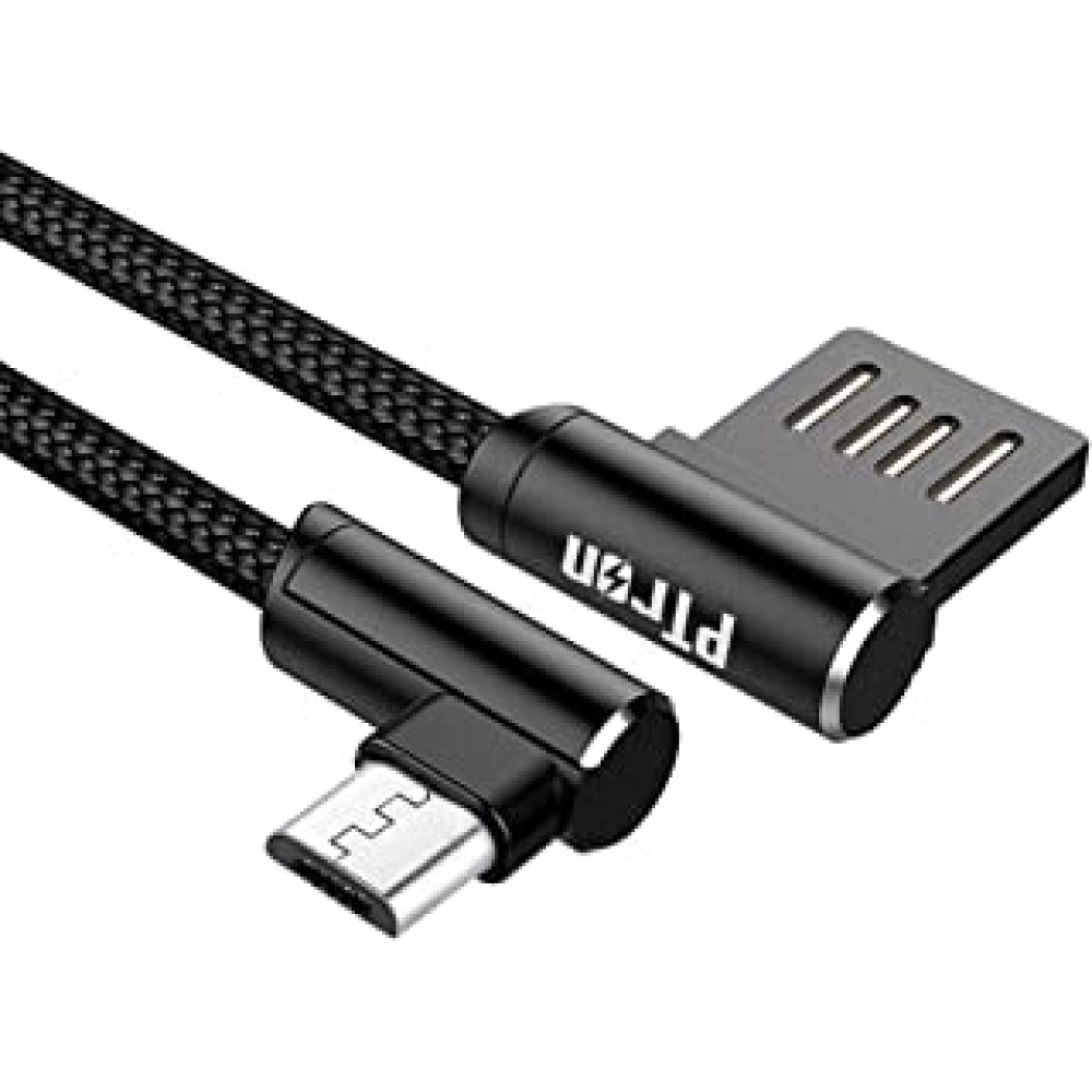 pTron Solero Micro USB Fast Charging 1.2m Long Nylon Braided Strong USB Cable - (Black)