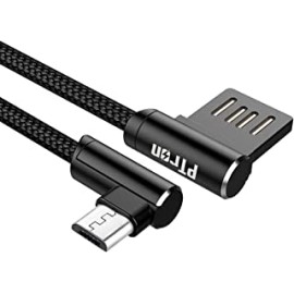 pTron Solero Micro USB Fast Charging 1.2m Long Nylon Braided Strong USB Cable - (Black)