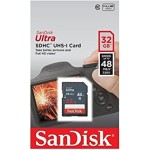 SanDisk Ultra 32GB Class 10 SDHC UHS-1 Memory Card up to 48MB/s - SDSDUNB-032G