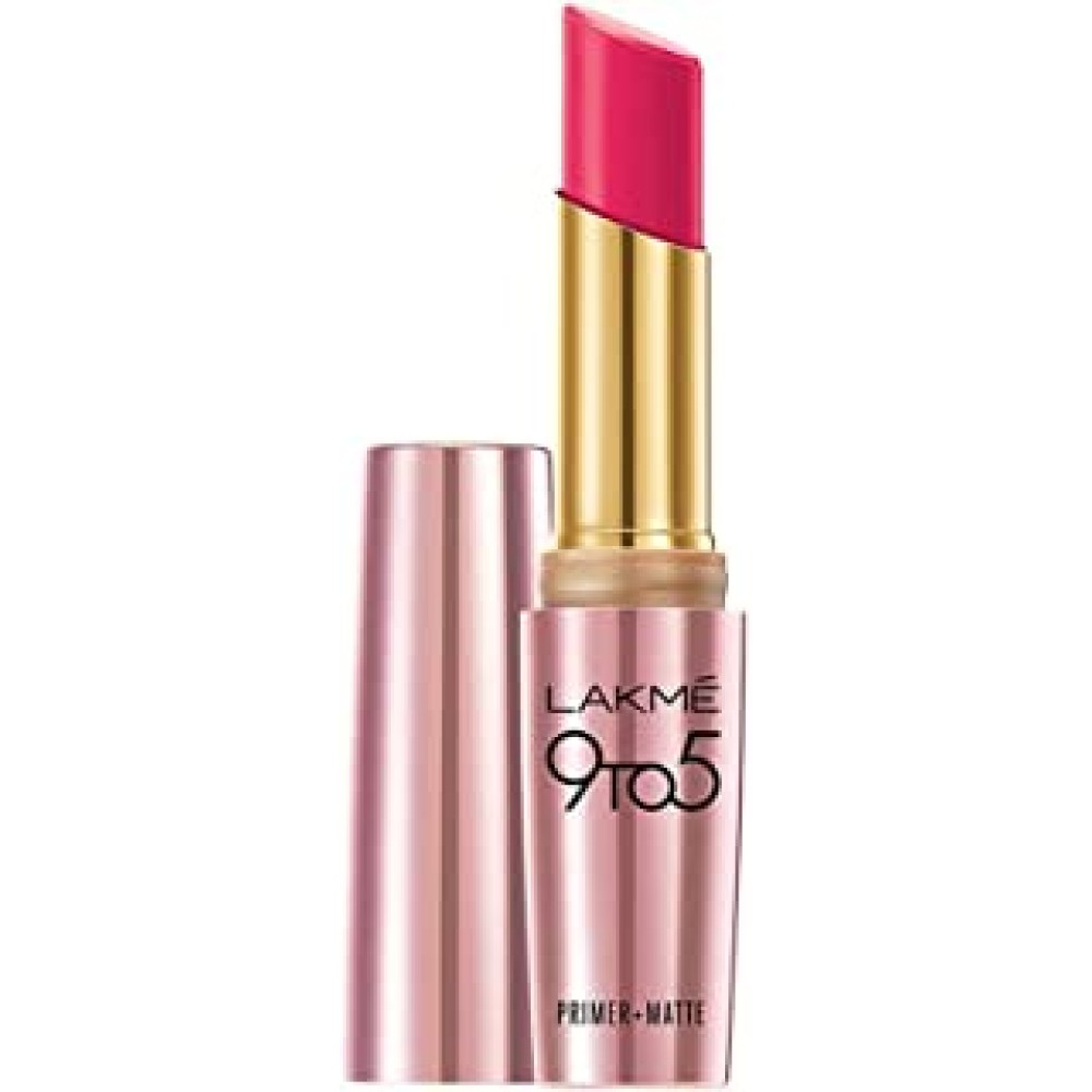 Lakme 9 to 5 Primer with Matte Lip Color, MP16 Pink Perfect, 3.6g