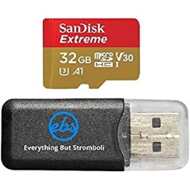 SanDisk 32GB Micro SDHC Memory Card Extreme Works with GoPro Hero 7 Black, Silver, Hero7 White UHS-1 U3 with (1) Everything But Stromboli (TM) Micro Card Reader