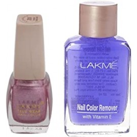 Lakmé True Wear Nail Color, Shade TT20, 9 ml & Lakmé Nail Color Remover, 27ml