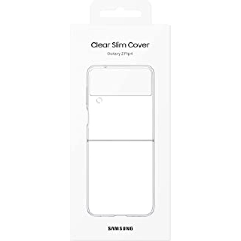 SAMSUNG Galaxy Z Flip4 Clear Slim Cover, Protective Phone Case with Finger Loop, Soft Surface, Durable Design, US Version, Transparent
