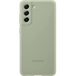 Samsung Galaxy S21 FE 5G Silicone Cover, Protective Phone Case for Samsung Galaxy S21 FE 5G, Smartphone Protector, Hook to Attach Strap, Soft Grip, Matte Finish, US Version, Olive Green