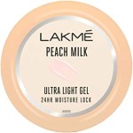 Lakme Peach Milk Ultra Light Gel, Lightweight, Non Sticky, Locks Mositure for 24hrs, Moisturizer For Soft And Glowing Skin, 150 g